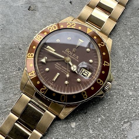 rolex 16758 root beer|Vintage Rolex 16758 Brown Mens Root Beer Gold .